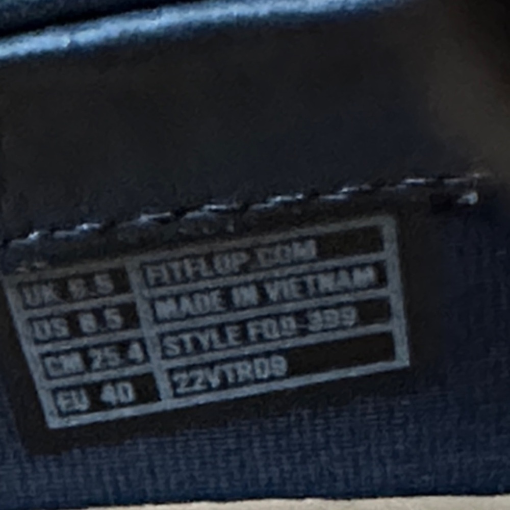 Fitflop Pilar Leather Platform Navy Mules with Buckle - Picture 8 of 12